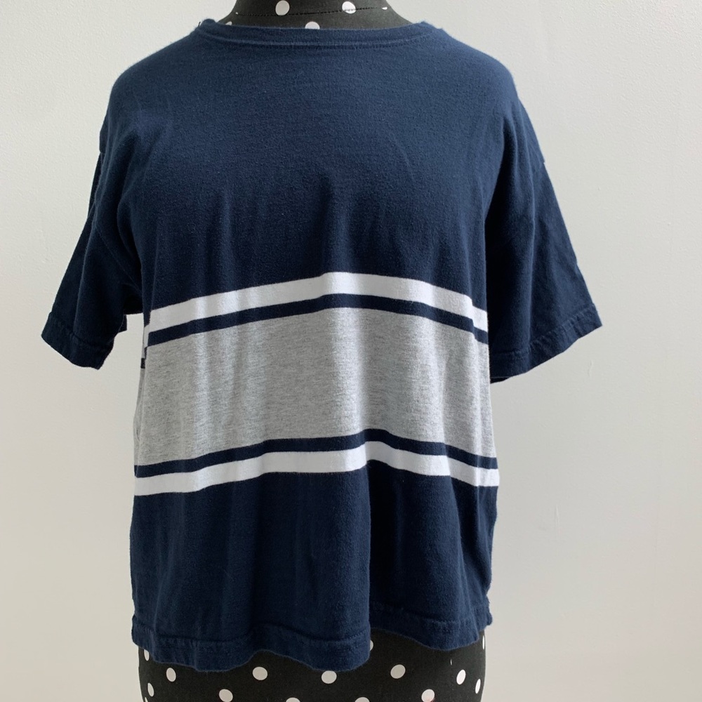 Brandy Melville Blue and Grey T-shirt